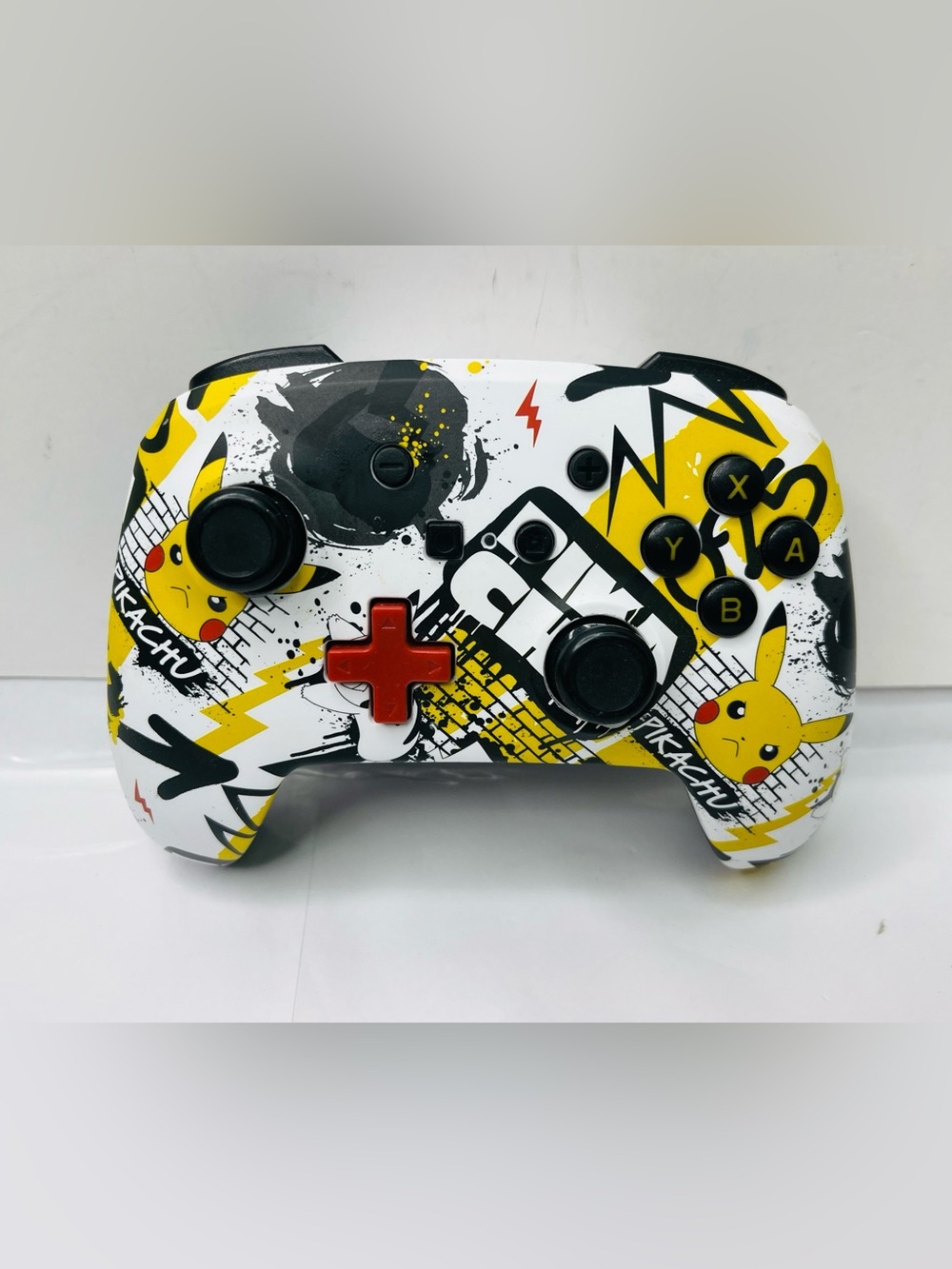 Pikachu-Themed Wireless Game Controller - Yellow, Black & Red